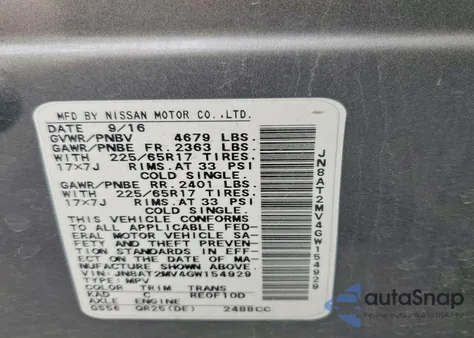 2016 Nissan Rogue S z USA, uszkodzony, nr VIN JN8AT2MV4GW154929